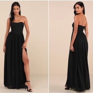 LULUS Prom Wedding Bridesmaid Sexy Flowy Romantic Elegant Chic Maxi Dress